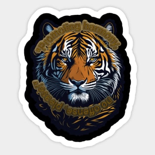 tiger no offense Sticker